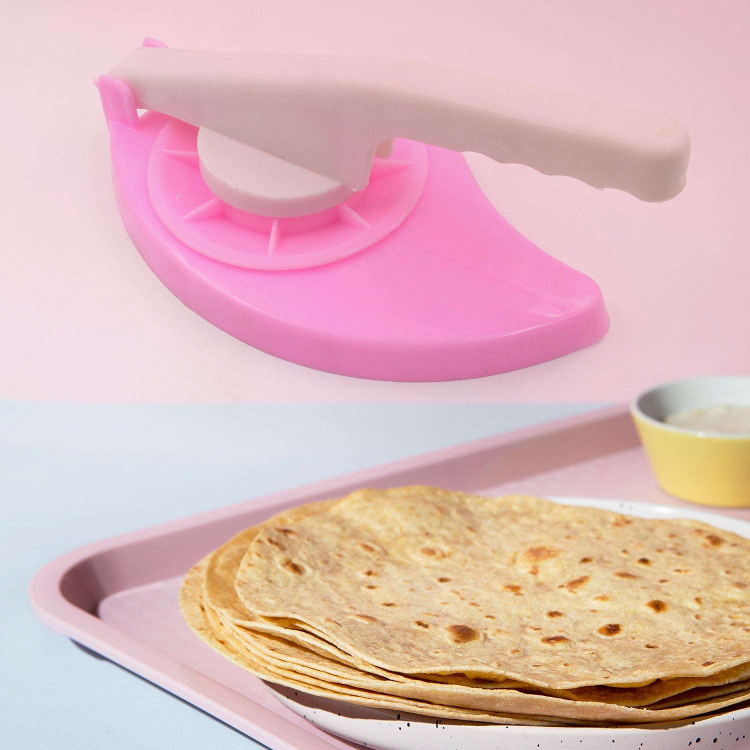 5763 Plastic Puri Maker Press Machine With Handle Manual Thepla, Paratha, Chapati, khakhra, Momos, Nan, Roti Maker, Unbreakable Puri Press Machine, Chapati Maker Dough Press With Brown Box (1 Pc ) 5763 Plastic Puri Maker Press Machine With Handle Manual Thepla, Paratha, Chapati, khakhra, Momos, Nan, Roti Maker, Unbreakable Puri Press Machine, Chapati Maker Dough Press With Brown Box (1 Pc )